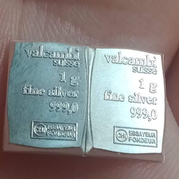 3x 1g Valcambi Suisse Silver Bars Specialty bars tear apart bartering si… - Picture 5 of 9